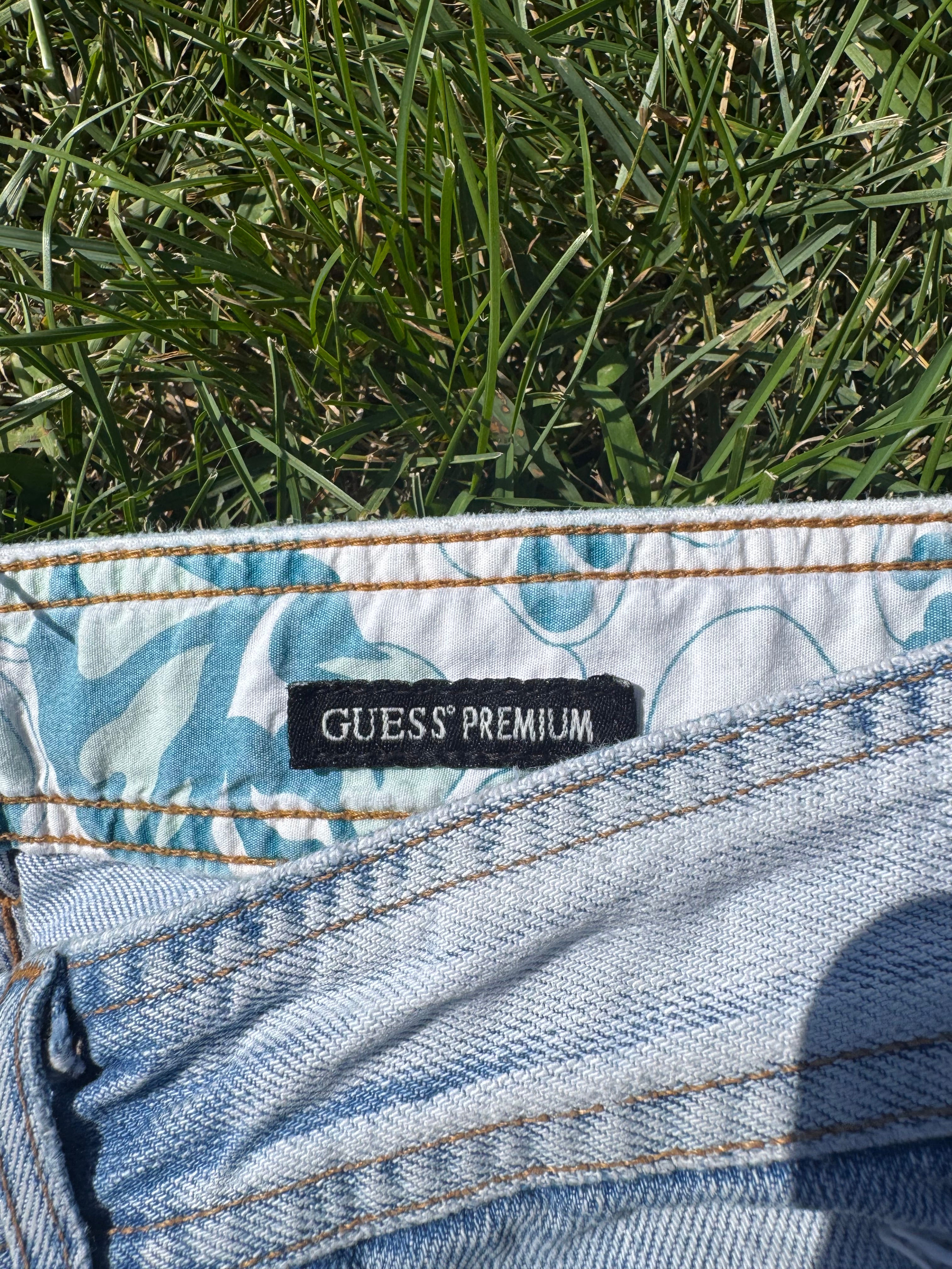 Guess Premium Denim Wide Leg Jeans 32x34
