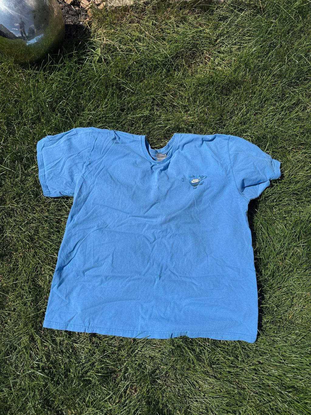 Vintage Blue 3D Logo Nike Tee